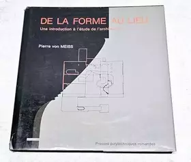 Couverture du produit · De la forme au lieu