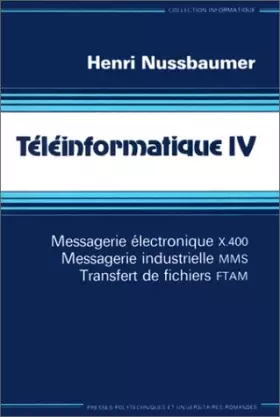 Couverture du produit · Téléinformatique, volume 4