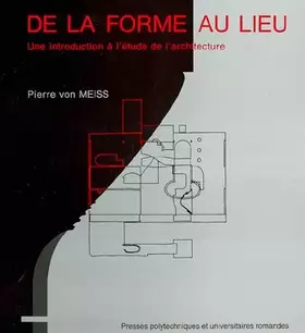 Couverture du produit · De la forme au lieu. Une introduction à l'étude de l'architecture