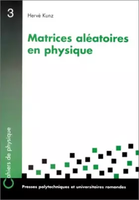 Couverture du produit · Matrices aléatoires en physique