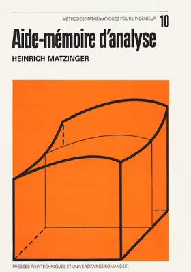 Couverture du produit · Aide-mémoire d'analyse
