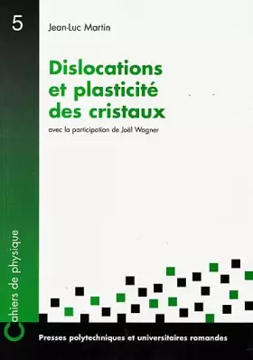 Couverture du produit · Dislocation et plasticité