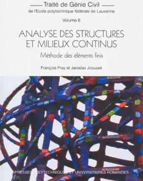 Couverture du produit · Analyse des structures et milieux continus. Méthode des éléments finis