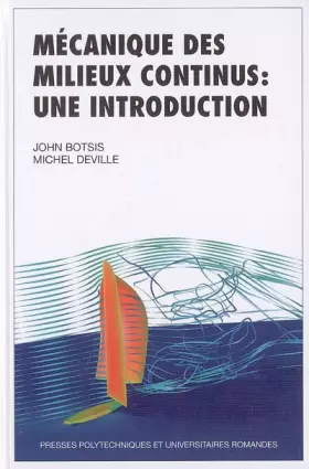 Couverture du produit · Mécanique des milieux continus