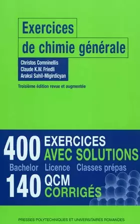 Couverture du produit · Exercices de chimie générale