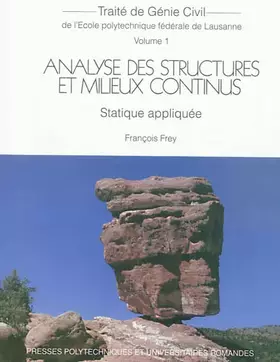 Couverture du produit · Analyse des structures et milieux continus - Statique Appliquée - Volume 1