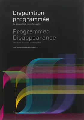 Couverture du produit · Disparition programmée