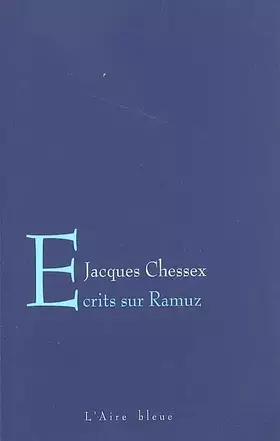 Couverture du produit · Ecrits sur Ramuz