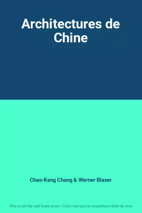 Couverture du produit · Architectures de Chine