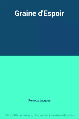 Couverture du produit · Graine d'Espoir