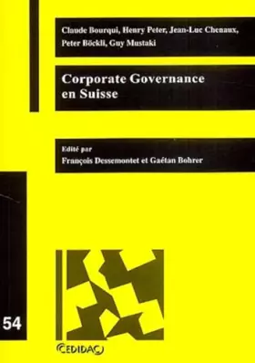 Couverture du produit · Corporate Governance en Suisse