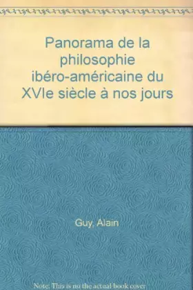 Couverture du produit · Panorama philo. Ibéro-américaine