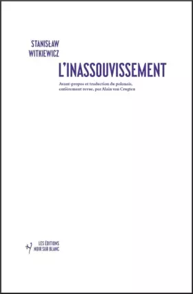 Couverture du produit · L'inassouvissement