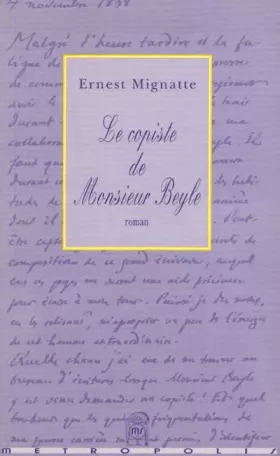 Couverture du produit · Le Copiste de Monsieur Beyle