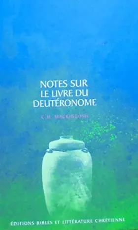 Couverture du produit · Notes sur le livre du Deutéronome