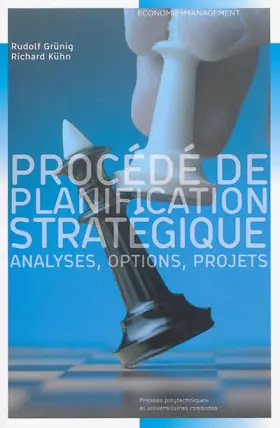 Couverture du produit · Procédé de planification stratégique: Analyses, options, projets.