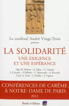 Couverture du produit · la solidarite une exigence et une esperance