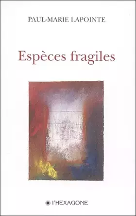 Couverture du produit · Especes fragiles