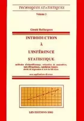 Couverture du produit · Introduction à l'inférence statistique: Volume 3