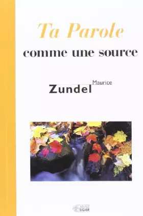 Couverture du produit · Ta parole comme une source
