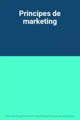Couverture du produit · Principes de marketing