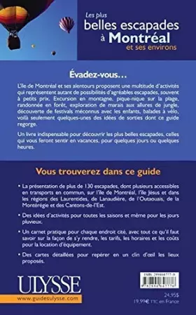 Couverture du produit · PLUS BELLES ESCAPADES MONTREAL