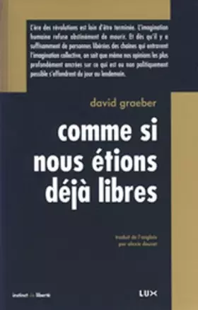 Couverture du produit · Comme si nous étions déjà libres
