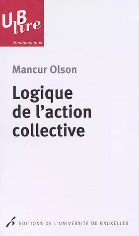 Couverture du produit · Logique de l'action collective