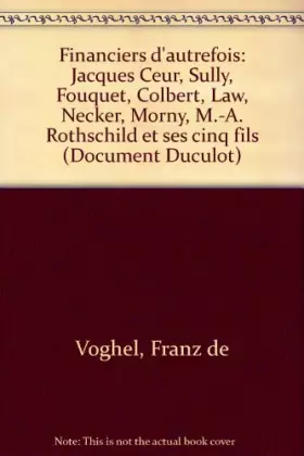 Couverture du produit · Financiers d'autrefois
