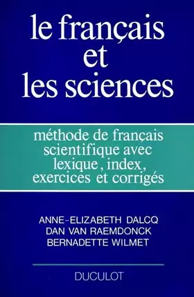 Couverture du produit · Le français et les sciences