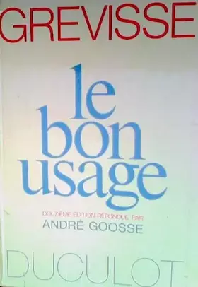 Couverture du produit · Le bon usage
