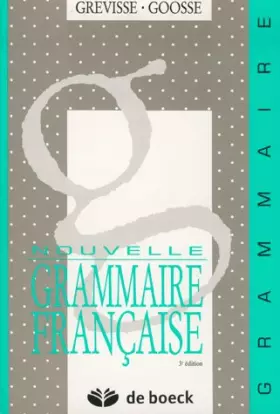 Couverture du produit · Nouvelle grammaire française