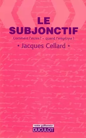 Couverture du produit · Le subjonctif