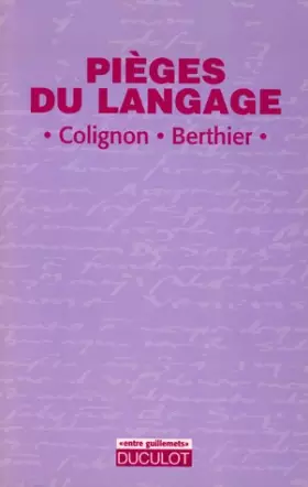 Couverture du produit · Pièges du langage