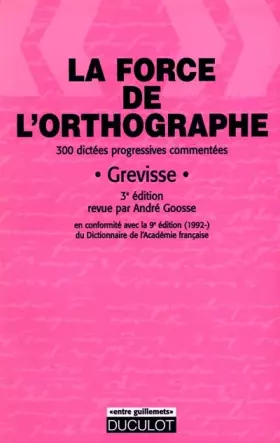Couverture du produit · Force de l'orthographe