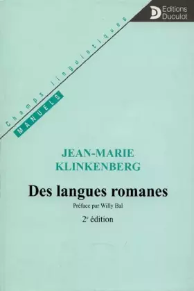 Couverture du produit · Des langues romanes