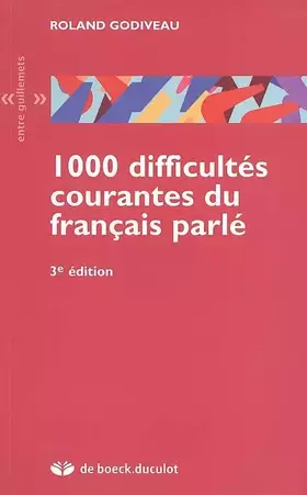 Couverture du produit · 1000 Difficultés courantes du français parlé