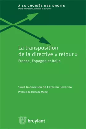 Couverture du produit · La transposition de la "directive retour"