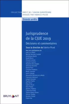Couverture du produit · Jurisprudence de la CJUE 2019
