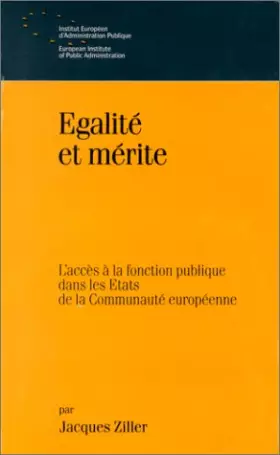 Couverture du produit · Egalité et mérite