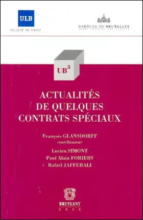 Couverture du produit · Actualités de quelques contrats spéciaux