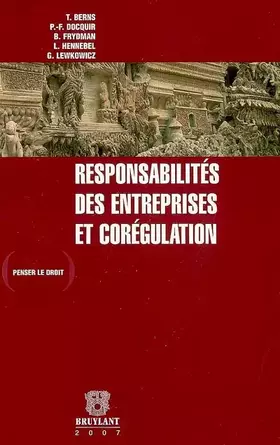 Couverture du produit · Responsabilités des entreprises et corégulation
