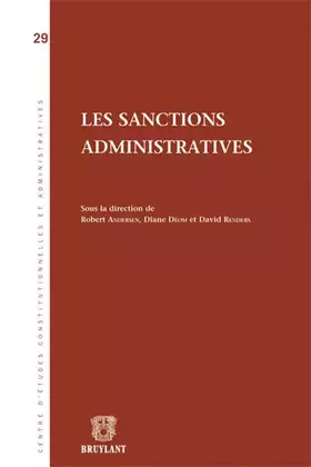 Couverture du produit · Les Sanctions administratives