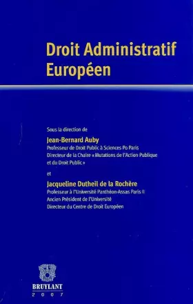 Couverture du produit · Droit administratif européen