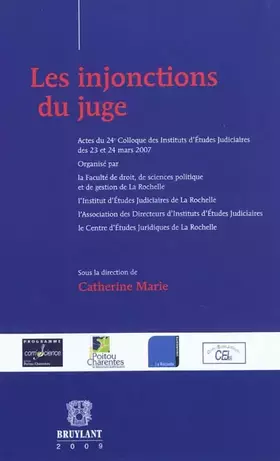 Couverture du produit · Les injonctions du juge