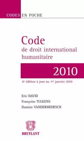 Couverture du produit · Code de droit international humanitaire