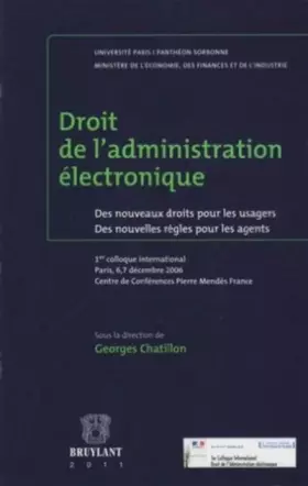 Couverture du produit · Droit de l'administration électronique
