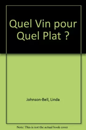 Couverture du produit · Quel vin pour quel plat?
