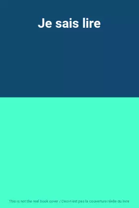 Couverture du produit · Je sais lire