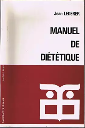 Couverture du produit · Manuel de diététique, 7e édition